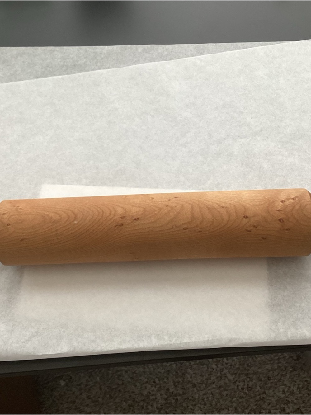 Vintage Rolling Pin Maple 17” 1940s 1950s.